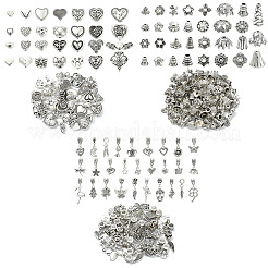 64шт 30 стиля сплава европейские висячие подвески в тибетском стиле FIND-YW0006-73