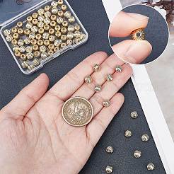 100 шт. латунные рифленые бусины KK-BBC0003-83