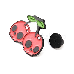 Эмалевые булавки вишневый череп&nbsp;LS-JEWB-C048-02C-EB