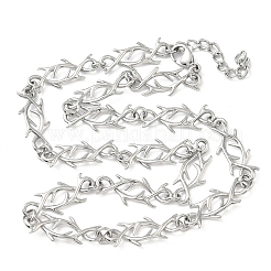 Цепочки из колючей проволоки из нержавеющей стали 304&nbsp;NJEW-D345-01P