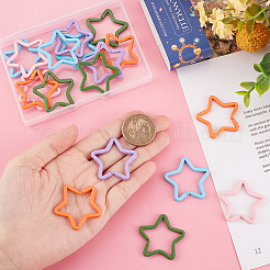 20 шт. двухцветные железные разъемные брелоки для ключей KEYC-SC0001-07