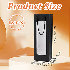 Бумажные подарочные пакеты для вина с видимым окном&nbsp;ABAG-WH0039-50A