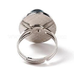 Овальное кольцо настроения из стекла&nbsp;LS-RJEW-C031-03P