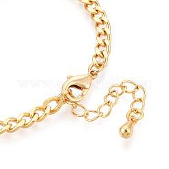 Браслеты-цепочки из латуни для женщин BJEW-N032-08A-G
