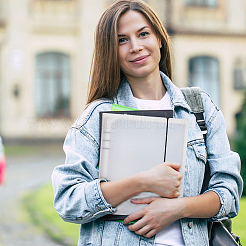 Пластиковая обложка с резинкой и внутренним бумажным файлом AJEW-WH0270-677