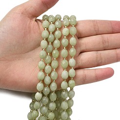 Натуральные нефритовые бусины G-F809-A14-01