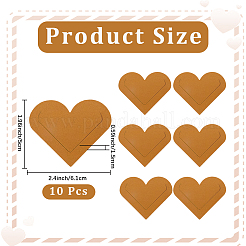 10 шт. защитные уголки для сердец из искусственной кожи&nbsp;AJEW-CL0001-17A