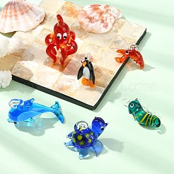 6шт 6 стиля подвески ручной работы лэмпворк&nbsp;LAMP-CJ0002-69