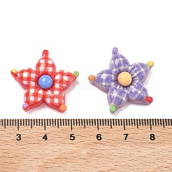 Кабошоны из непрозрачной смолы с клетчатым узором&nbsp;CRES-A061-01A