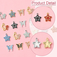 24 шт. 6 стиля подвески из сплава для стойки с покрытием FIND-FS0003-09