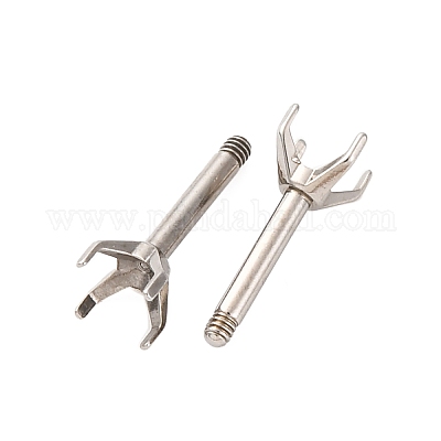 Фурнитура для сережек-гвоздиков из нержавеющей стали 304 STAS-B091-02C-04P-1