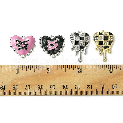 8шт 4 стиля подвески из сплава на день святого валентина с эмалью FIND-FS0001-90-1