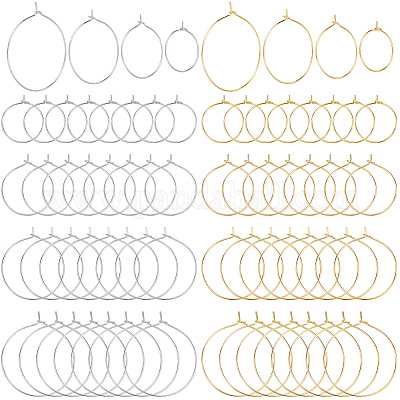 160 шт. 8 стильных латунных кольца-подвески для бокалов вина KK-SP0001-34-1