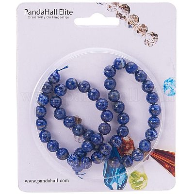 Природный лазурит шарик нити G-PH0028-8mm-16-1