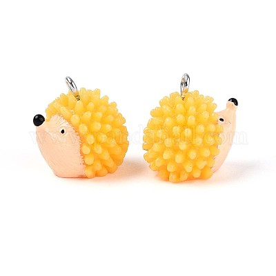 Подвески из непрозрачной смолы на осеннюю тематику RESI-T028-78-1