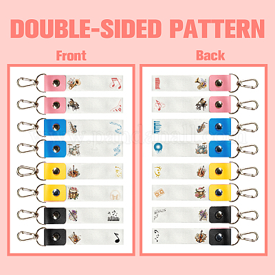 Брелок для ключей из искусственной кожи и хлопка с именным маркером AJEW-WH0514-038-1