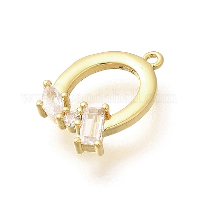 Латунные микро проложить кубического циркония подвески KK-M310-01G-17-1