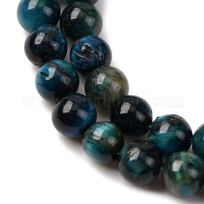 Нити из натуральных бусин тигрового глаза высшего качества G-B133-A02-6MM-07-1