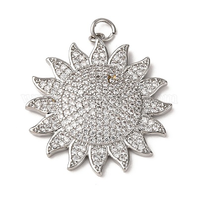 Латунные микро проложить кубического циркония подвески KK-A264-01P-1