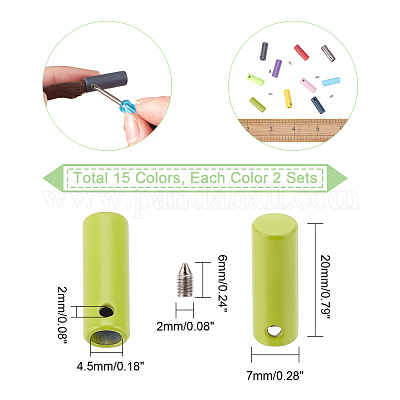 30 комплект из 15-х видов окрашенных распылением заглушек из цинкового сплава FIND-PH0003-65-1