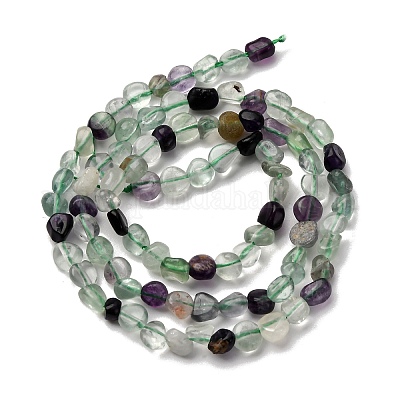 Природных красочные флюорита бисер нитей G-I389-A21-1