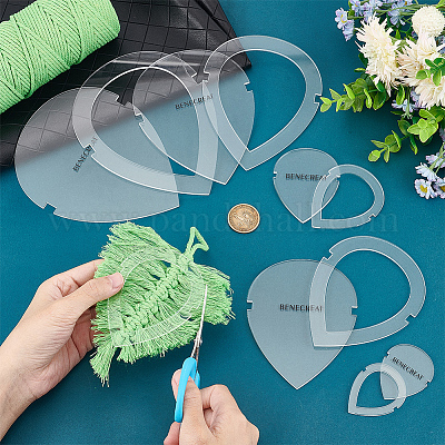 Инструмент для обрезки бахромы из прозрачного акрила TOOL-WH0136-100-1