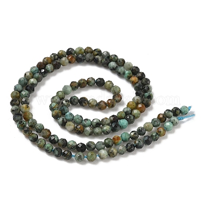 Естественных афро бирюзовый нитей бисера G-F509-29-3mm-1