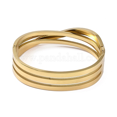 Браслет со стразами и кристаллами BJEW-M313-08B-G-1