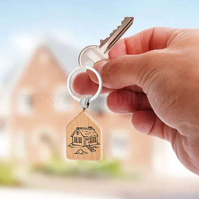 Деревянный брелок AJEW-WH0471-144-1