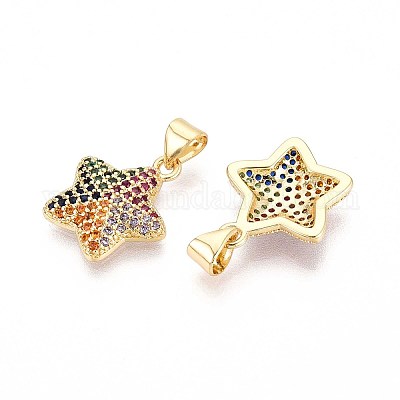 Латунные микро проложить кубического циркония подвески KK-T071-136G-01-1