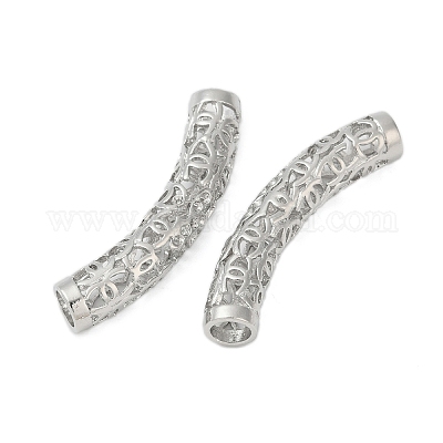 Полые латунные трубчатые бусины KK-G532-01P-1