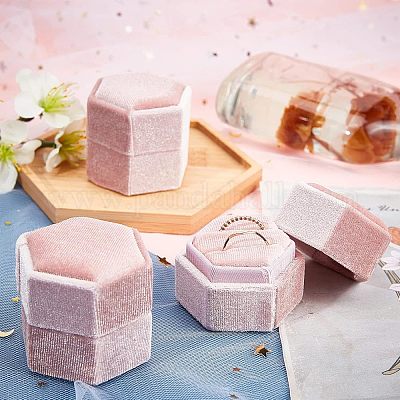 Бархат кольца коробки VBOX-NB0001-03A-1