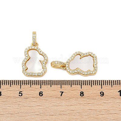 Латунные микро проложить кубического циркония подвески KK-U058-20G-1