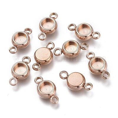 Ионное покрытие (IP) 304 нержавеющая сталь кабошон коннектор настройки STAS-I161-03A-RG-1