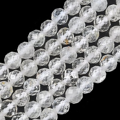 Бусины из натурального белого топаза&nbsp;G-L651-C15-5mm-1