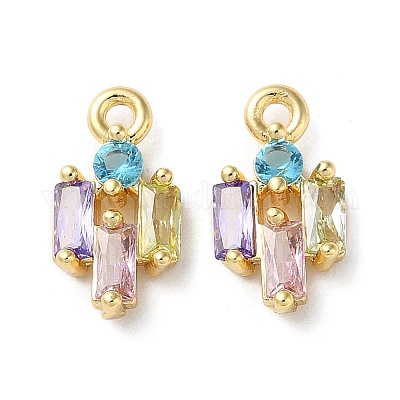 Латунные микро проложить кубического циркония подвески KK-F872-19G-1