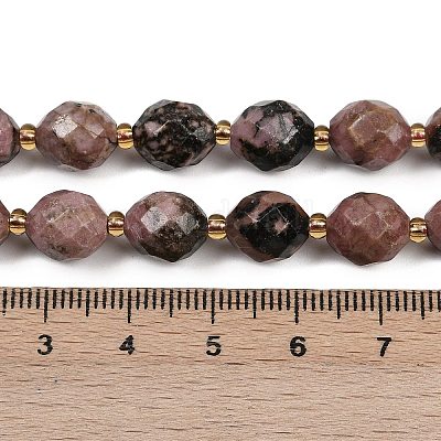 Природные родонит бисер нитей G-N342-149I-07-1