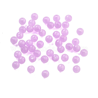 Непрозрачные светящиеся акриловые бусины OACR-G038-06E-1