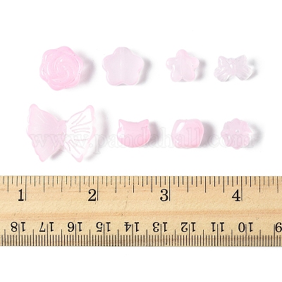 120 шт. 8 вида прозрачных стеклянных бусин-спрей GLAA-FS0002-25-1