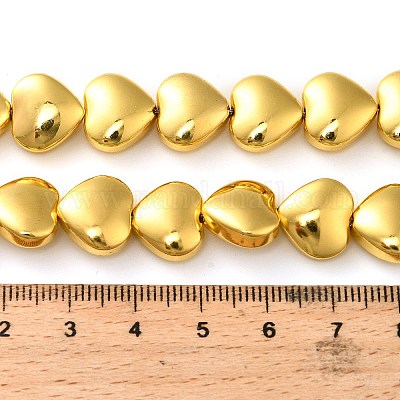 Стеклянные бусины с гальваническим покрытием  EGLA-H109-12F-04-1