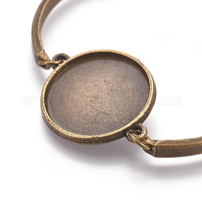 Сплав браслет материалы MAK-WH0005-01AB-1