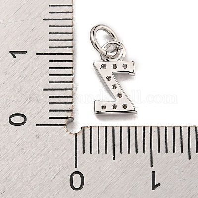 Буквица из латуни с подвесками из кубического циркония KK-Q814-26Z-P-1