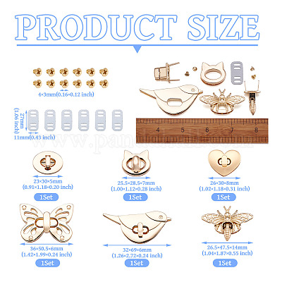 Аксессуары для закручивания мешка из сплава цинка AJEW-TA0017-12-1