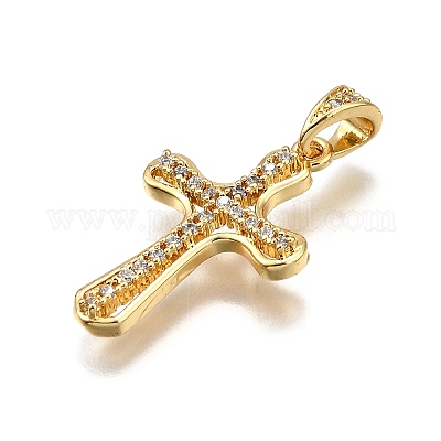 Латунные микро проложить кубического циркония подвески KK-Z100-37G-01-1