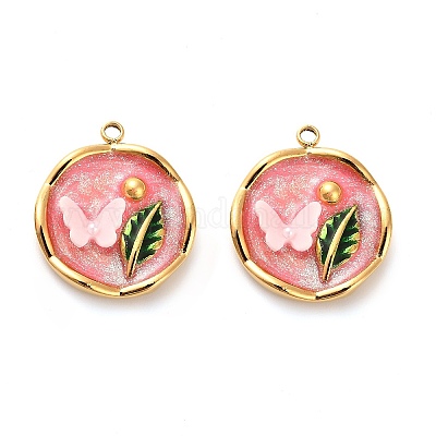 Подвески из нержавеющей стали 304 с эмалью STAS-B084-09G-03-1