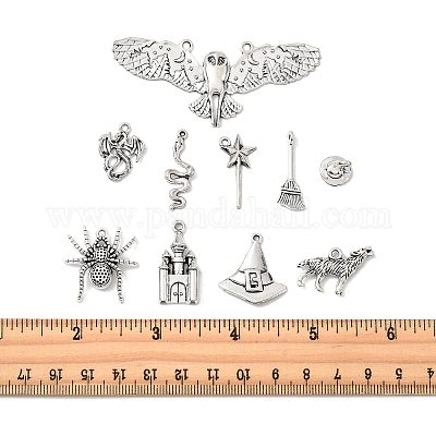 40 шт. 10 стиля подвески из сплава в тибетском стиле на Хэллоуин TIBE-FS0003-30-1