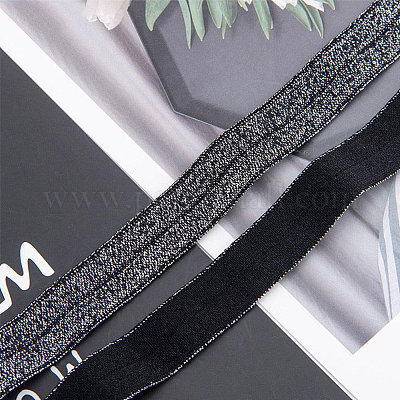 Эластичная нейлоновая лента с золотым и серебряным блеском NWIR-O010-01E-1