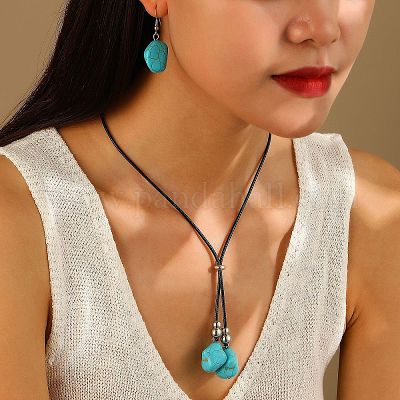 Комплекты из ожерелий и серег-подвесок из сплава FS-WG3CE4D-03-1