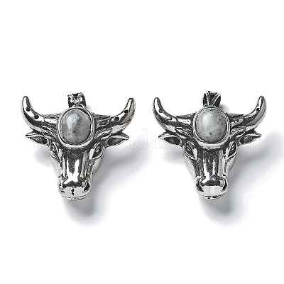 Натуральный лабрадоритный кулон G-H083-03AS-06-1