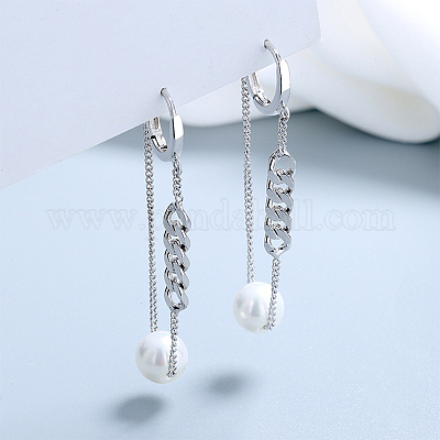 925 серьги-кольца из стерлингового серебра с круглой цепочкой FS-WG0D558-01-1